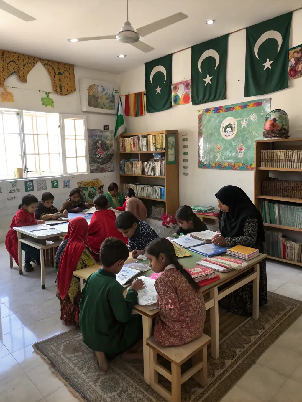 A photograph of children participating in a cultural education workshop led by ELIXION, demonstrating the organization's commitment to youth development.